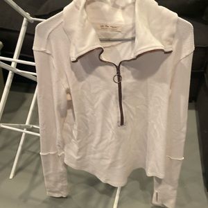White thermal free people shirt